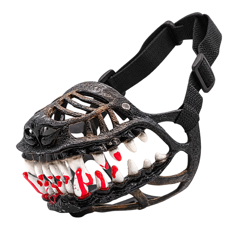 Fanged Halloween Animal Mask — isolated product on a transparent background