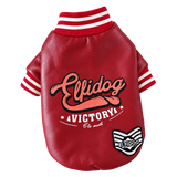 Faux Leather Dog Jacket — isolated product on a transparent background