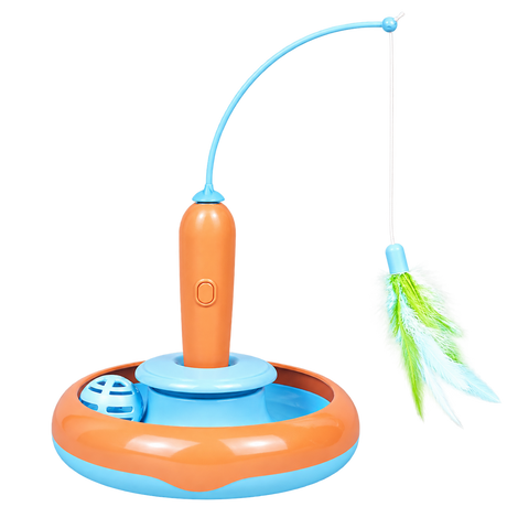 Feather Track Cat Toy — isolated product on a transparent background