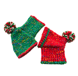 Festive Knit Dog Hood — isolated product on a transparent background