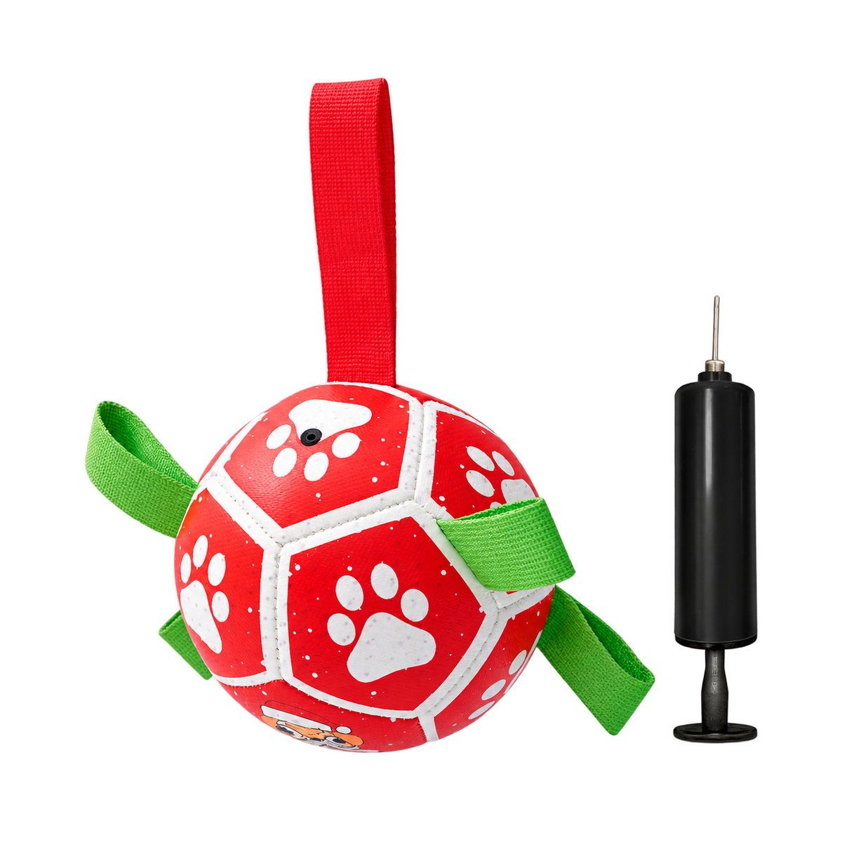 Festive Rope Ball Dog Toy — isolated product on a transparent background