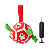 Festive Rope Ball Dog Toy — isolated product on a transparent background