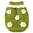 Floral Jacquard Pet Sweater — isolated product on a transparent background