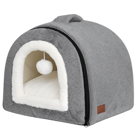 Foldable Cat Cave Bed isolated on transparent background