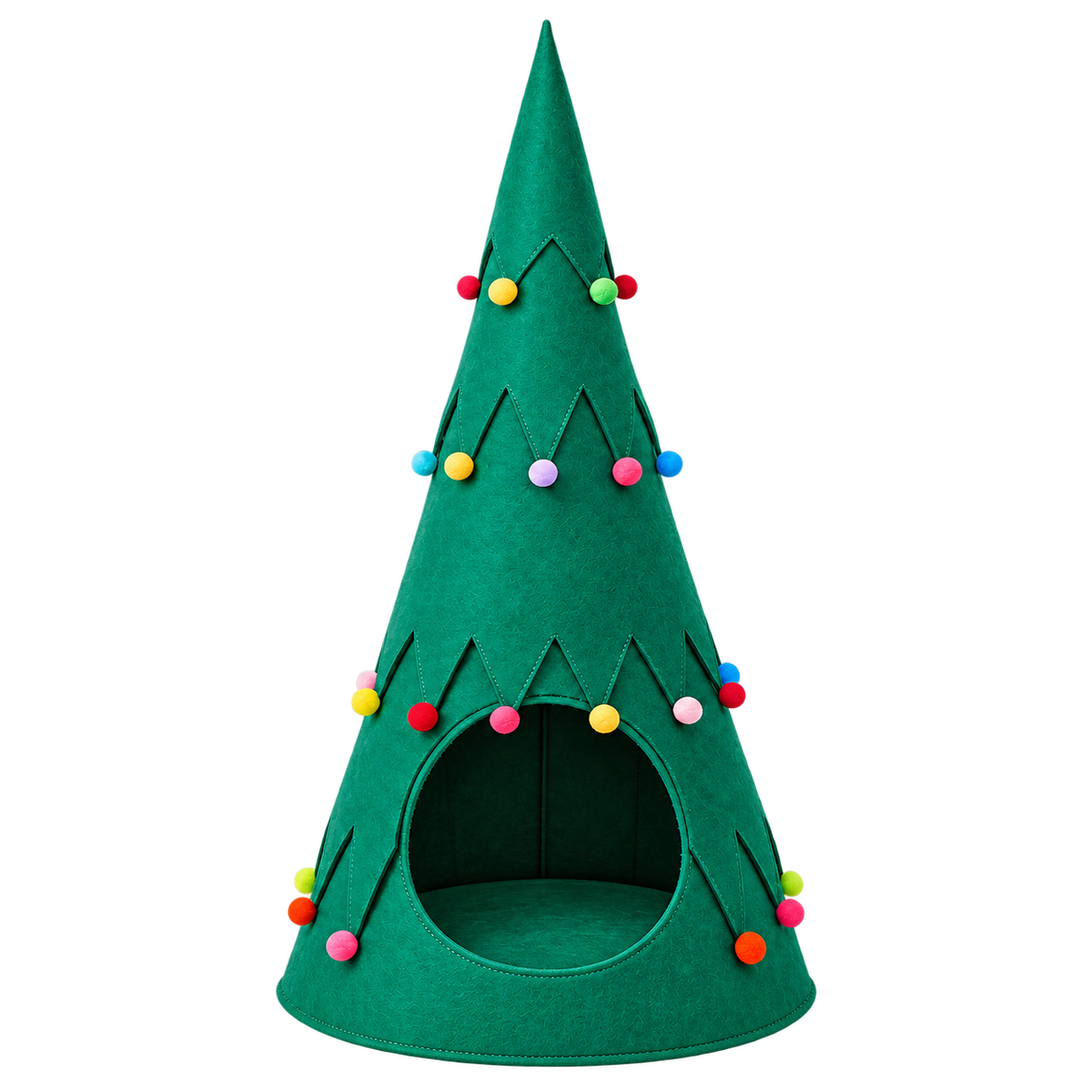 Foldable Christmas Cat Tent isolated on transparent background