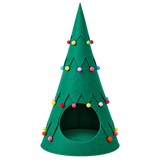 Foldable Christmas Cat Tent isolated on transparent background