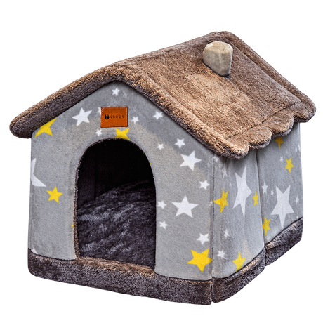 Foldable Plush Pet House isolated on transparent background