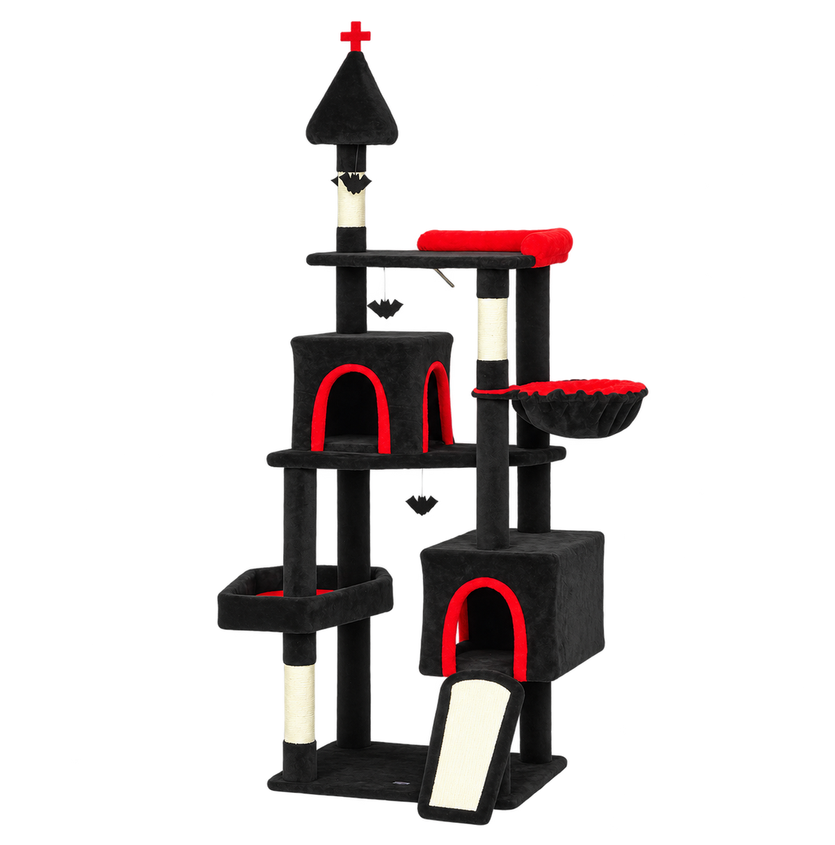 Gothic Coffin Cat Tower — isolated product on a transparent background