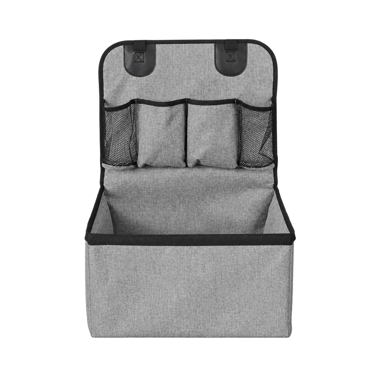Grey PU Dog Car Mat — isolated product on a transparent background