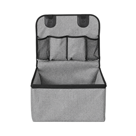 Grey PU Dog Car Mat — isolated product on a transparent background