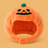 Halloween Pumpkin Hat for Dogs — product on peach background