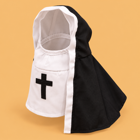 Small Dog Nun Costume — product on peach background