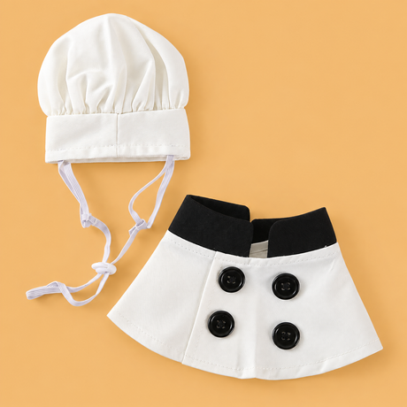 Chef Dog Costume Set — product on peach background
