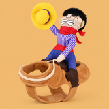 Cowboy Rider Dog Costume — product on peach background