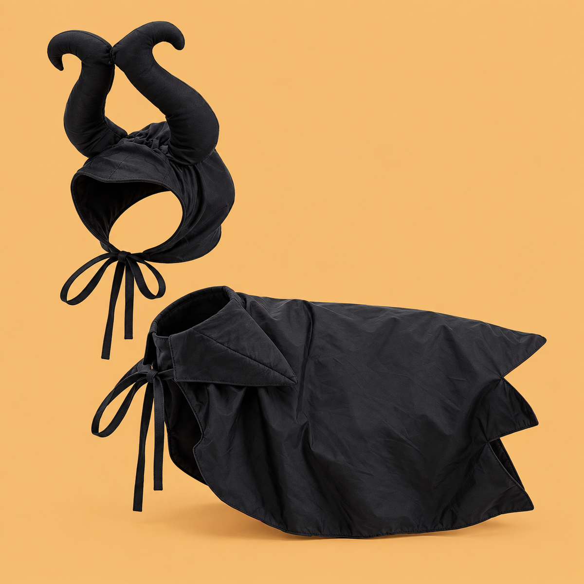 Halloween Pet Cape & Hat — product on peach background