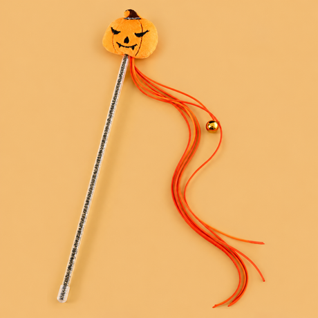 Halloween Cat Teaser Wand — product on peach background