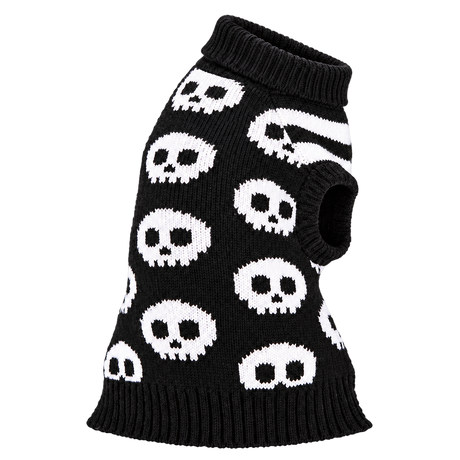 Halloween Skull Sweater for Dogs — isolated product on a transparent background