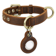 Handcrafted Leather Dog Collar — isolated product on a transparent background
