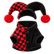 Jester Dog Costume — isolated product on a transparent background