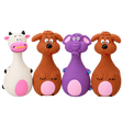 Latex Dog Toy Set 4-Pack — isolated product on a transparent background