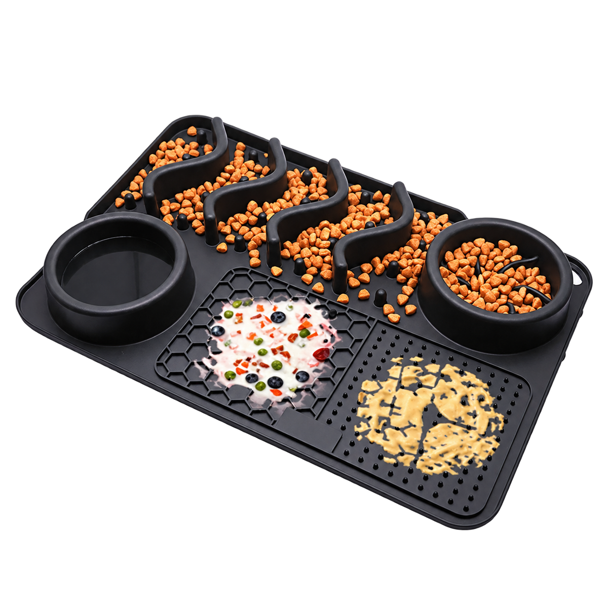 Lick Mat & Snuffle Bowl — isolated product on a transparent background
