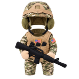 Little Soldier Dog Costume — isolated product on a transparent background