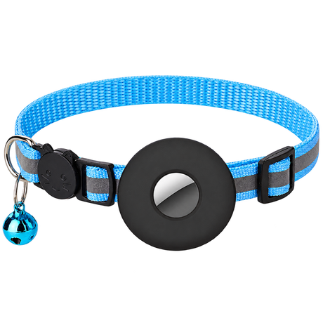 Nylon AirTag Bell Collar — isolated product on a transparent background