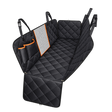 Orange-Trim Dog Car Mat — isolated product on a transparent background