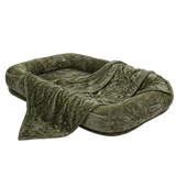 Oversized Pet & Human Lounge Bed isolated on transparent background