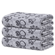 Pawprint Fleece Blanket Trio — isolated product on a transparent background