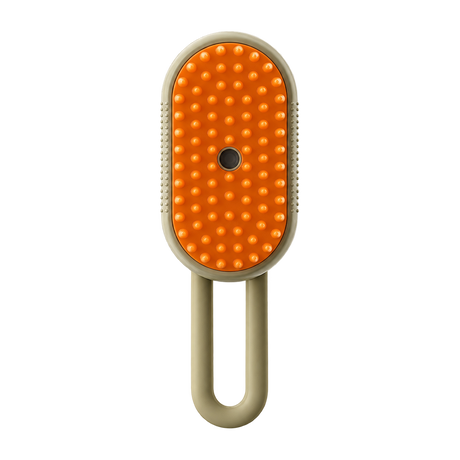 Rechargeable Pet Steam Brush — isolated product on a transparent background