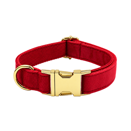 Red Velvet Dog Accessories — isolated product on a transparent background