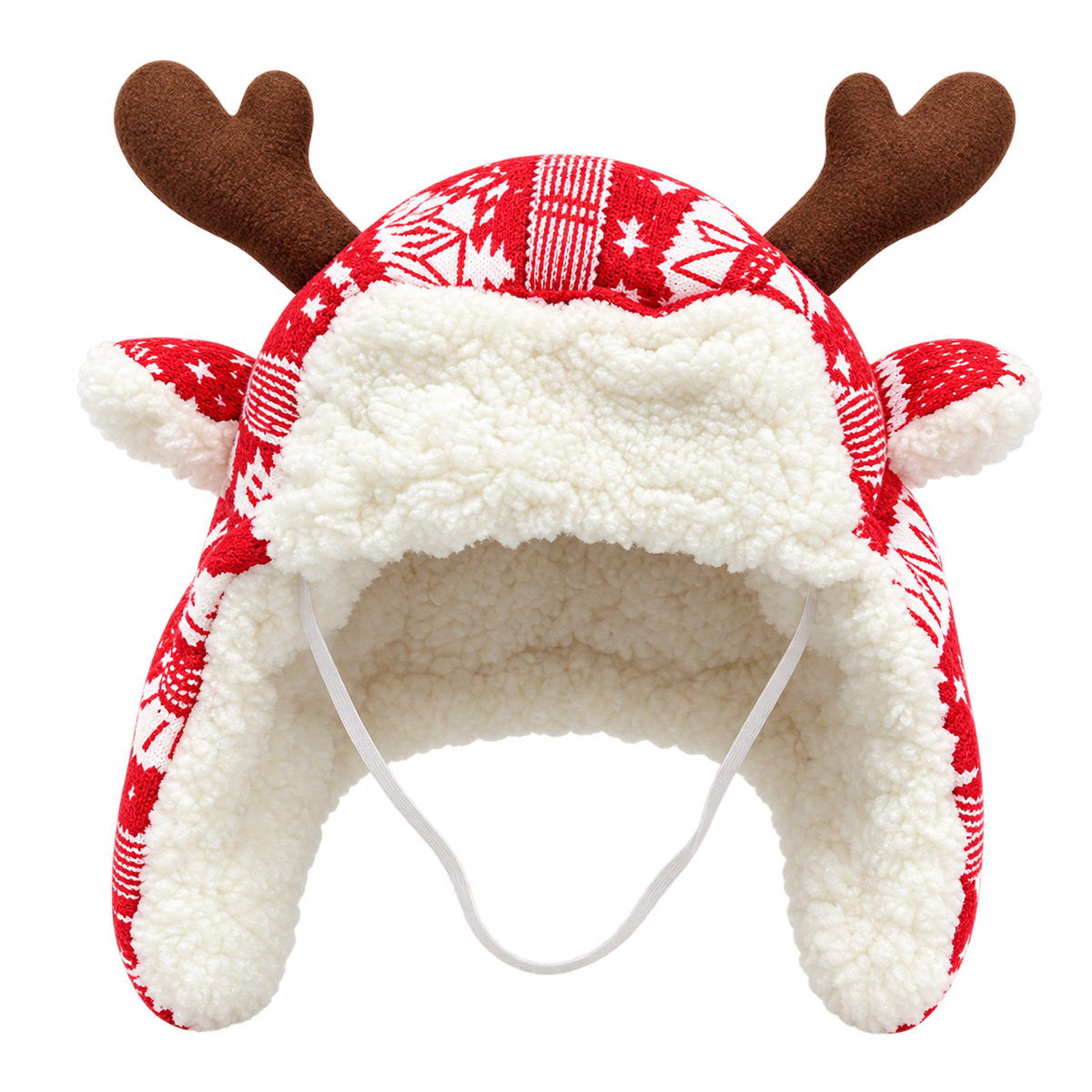 Christmas Reindeer Pet Hat for Cats & Small Dogs — isolated product on a transparent background