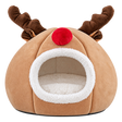 Reindeer Plush Cave Bed isolated on transparent background