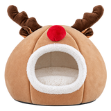 Reindeer Plush Cave Bed isolated on transparent background