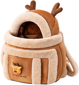 Reindeer Plush Pet Carrier — isolated product on a transparent background