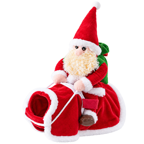 Santa Rider Dog Costume — isolated product on a transparent background