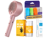 Self-Cleaning Pet Steam Brush — isolated product on a transparent background