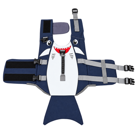 Shark Dog Life Jacket — isolated product on a transparent background