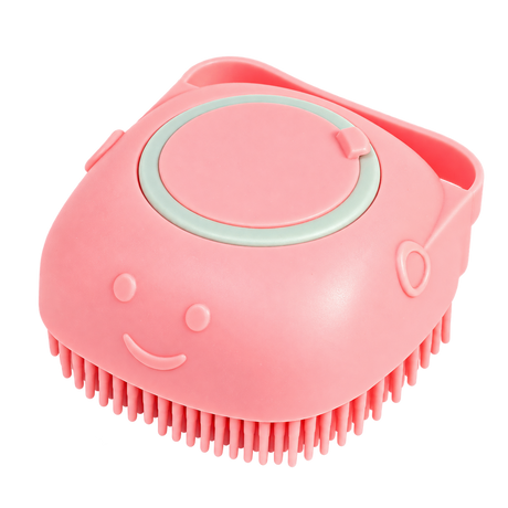 Silicone Shampoo Bath Brush — isolated product on a transparent background