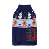 Snowman Knit Pet Sweater — isolated product on a transparent background