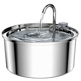 Stainless Steel Pet Fountain — isolated product on a transparent background