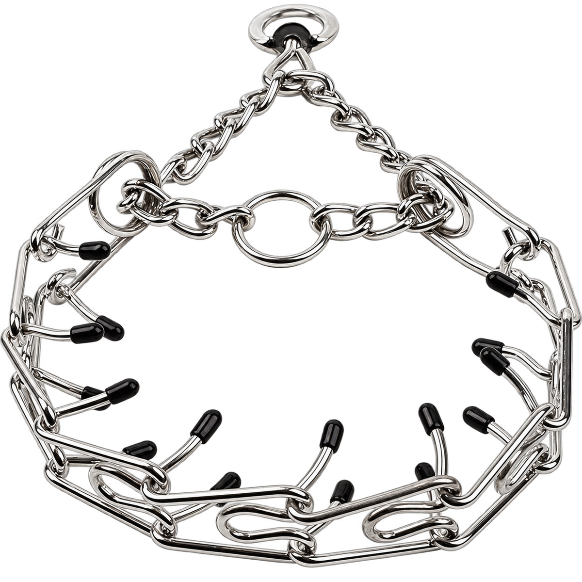Stainless Steel Prong Collar — isolated product on a transparent background