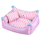 Striped Pet Lounge Bed isolated on transparent background