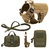 Tactical K9 Dog Harness & Leash Set — isolated product on a transparent background