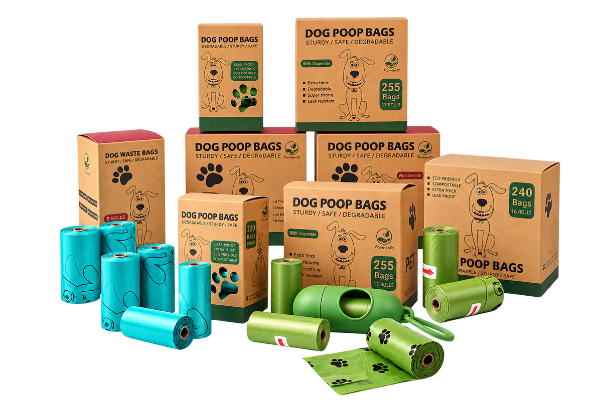 Thick Dog Waste Bags — isolated product on a transparent background
