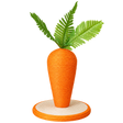 Two-Tone Sisal Radish Cat Toy — isolated product on a transparent background