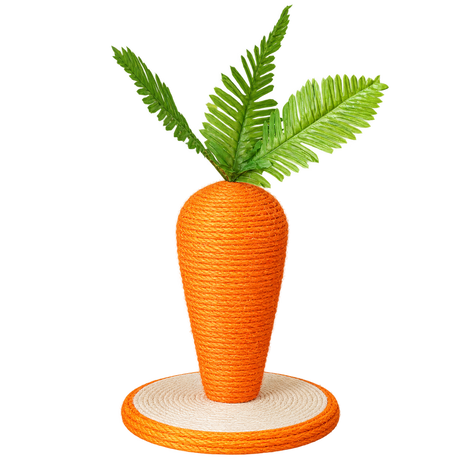 Two-Tone Sisal Radish Cat Toy — isolated product on a transparent background