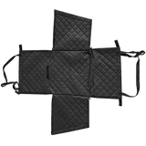 Waterproof Dog Travel Seat — black quilted seat protector, isolated on a transparent background