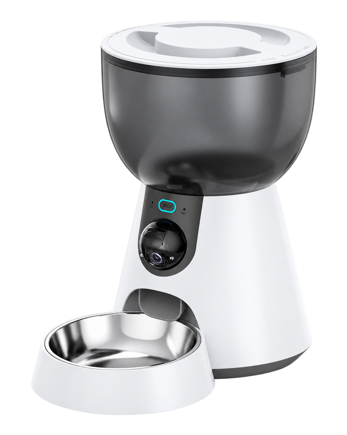 WiFi Camera Pet Feeder 4L — isolated product on a transparent background